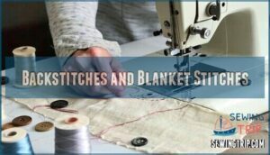 backstitches and blanket stitches