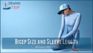 bicep size and sleeve length