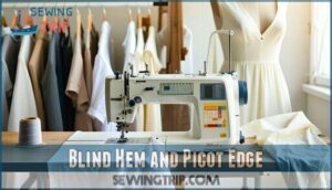 blind hem and picot edge
