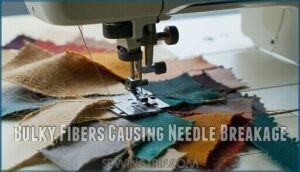 bulky fibers causing needle breakage