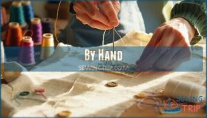 by hand