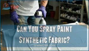 can you spray paint synthetic fabric