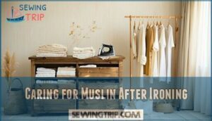 caring for muslin after ironing