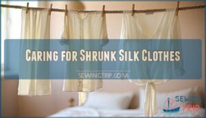 caring for shrunk silk clothes