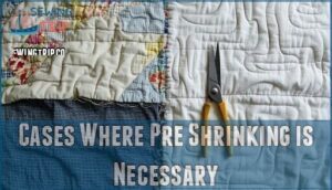 cases where pre shrinking is necessary