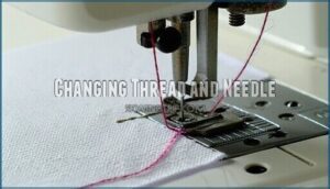 changing thread and needle
