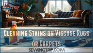 cleaning stains on viscose rugs or carpets