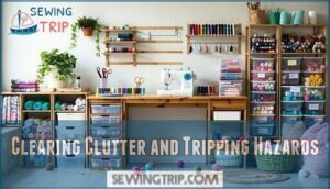 clearing clutter and tripping hazards