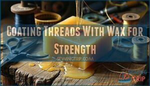 coating threads with wax for strength