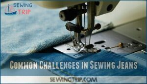 common challenges in sewing jeans