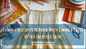 common mistakes to avoid when lining a dress with a gathered skirt