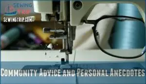 community advice and personal anecdotes