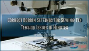 correct bobbin settings for sewing