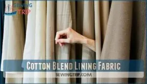 cotton blend lining fabric
