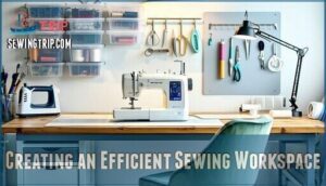 creating an efficient sewing workspace