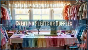 creating pleats or ruffles