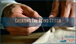 creating the blind stitch