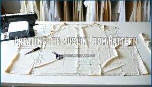 creating the muslin from pattern