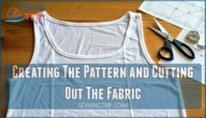 creating the pattern and cutting out the fabric
