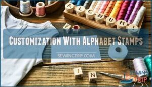 customization with alphabet stamps