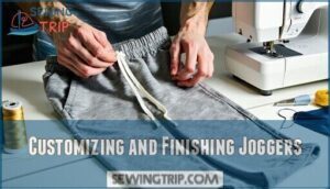 customizing and finishing joggers