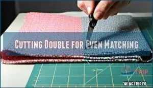 cutting double for even matching