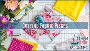 cutting fabric pieces
