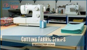 cutting fabric strips