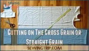 cutting on the cross grain or straight grain