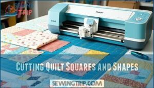 cutting quilt squares and shapes