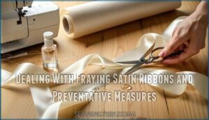 dealing with fraying satin ribbons and preventative measures
