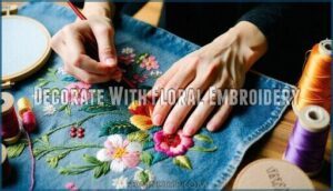 decorate with floral embroidery