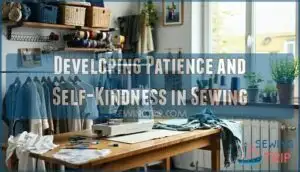 developing patience and self-kindness in sewing