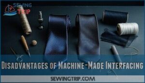 disadvantages of machine-made interfacing