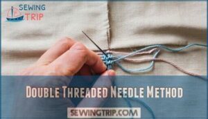 double threaded needle method