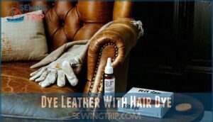 dye leather with hair dye