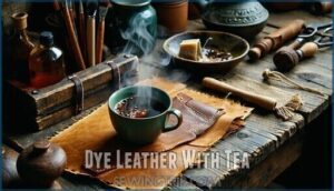dye leather with tea