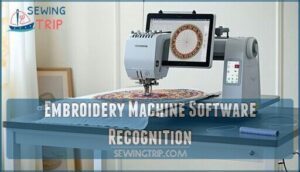 embroidery machine software recognition