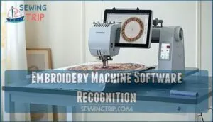 embroidery machine software recognition