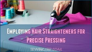 employing hair straighteners for precise pressing