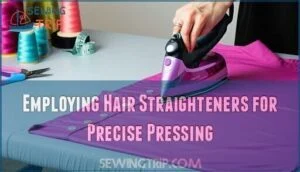employing hair straighteners for precise pressing