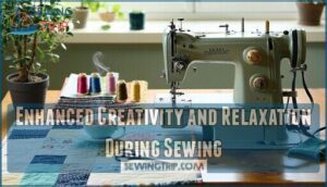 enhanced creativity and relaxation during sewing