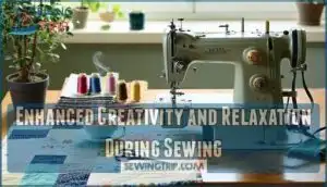 enhanced creativity and relaxation during sewing