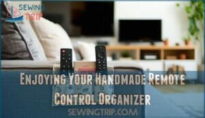 enjoying your handmade remote control organizer