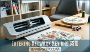 entering network key and ssid
