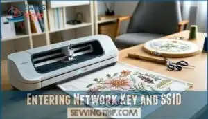 entering network key and ssid