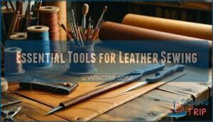 essential tools for leather sewing