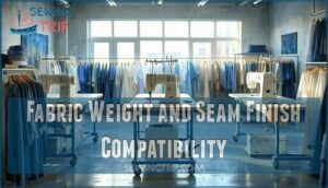 fabric weight and seam finish compatibility