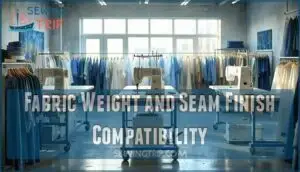fabric weight and seam finish compatibility