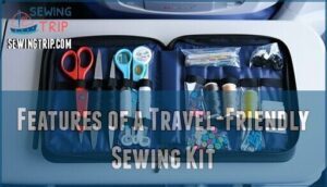 features of a travel-friendly sewing kit